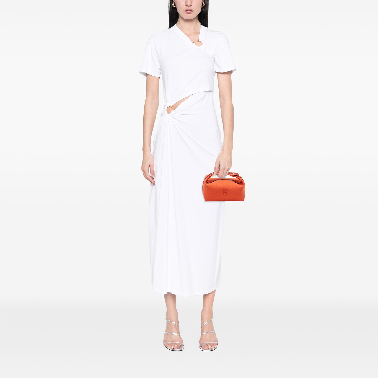 Hermès Small Toile Bride A Brac Case Oranje