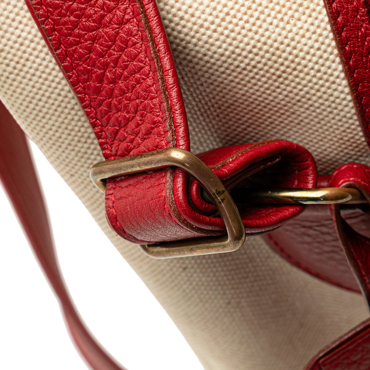 Hermès Toile and Clemence Victoria Messenger Bag Bruin