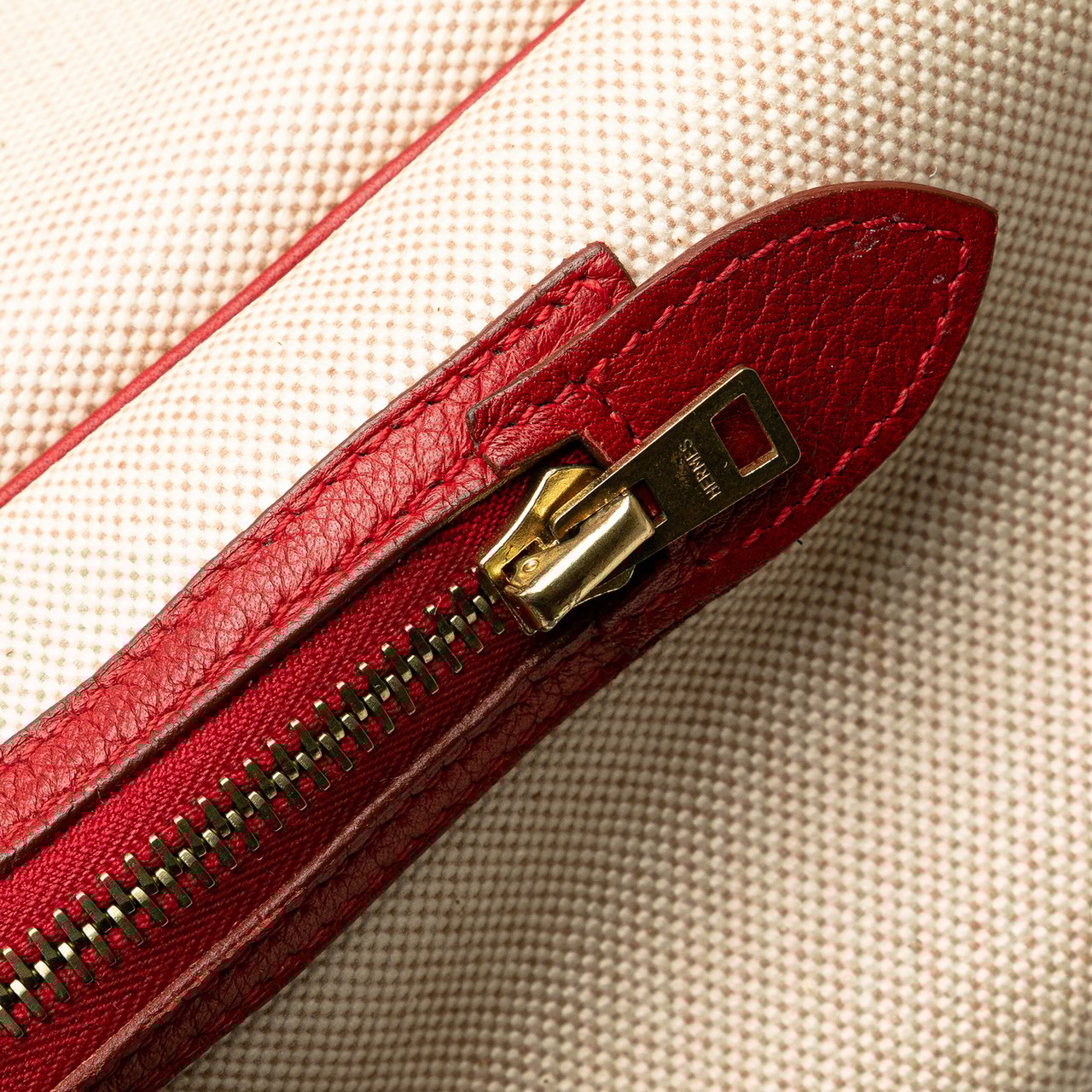 Hermès Toile and Clemence Victoria Messenger Bag Bruin