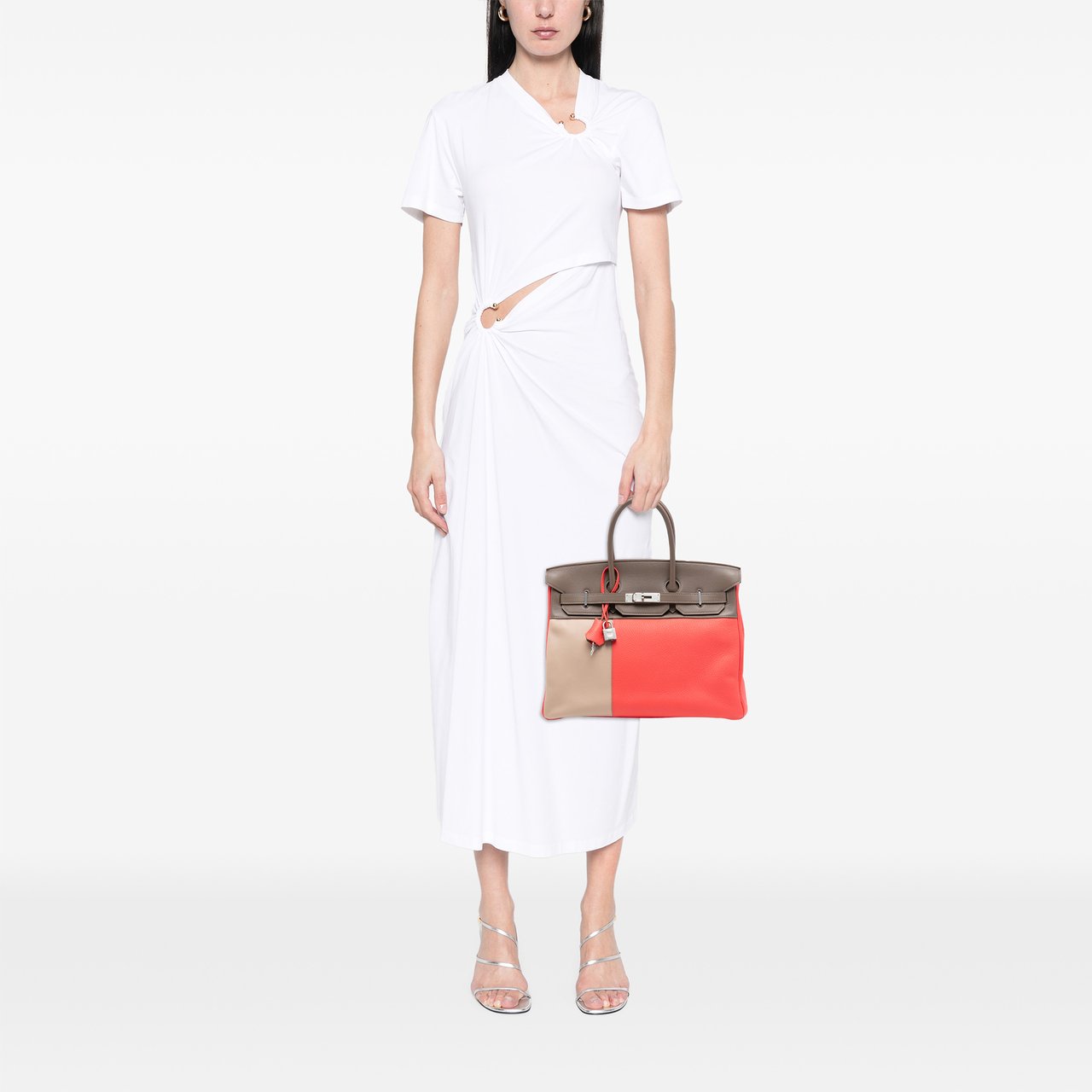Hermès Tricolor Clemence and Swift Birkin Cascade Retourne 35 Roze