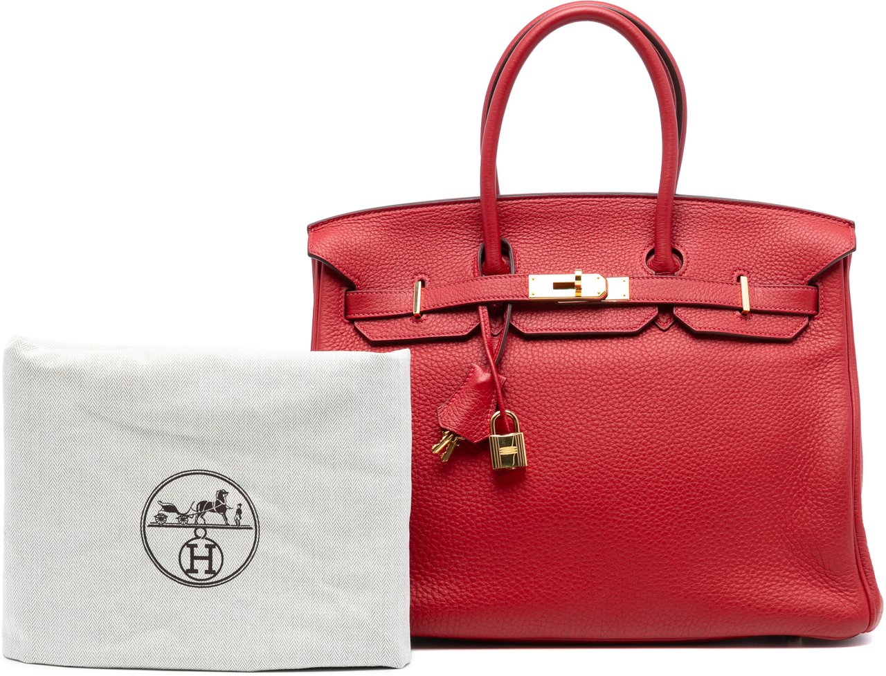 Hermès Togo Birkin Retourne 35 Rood