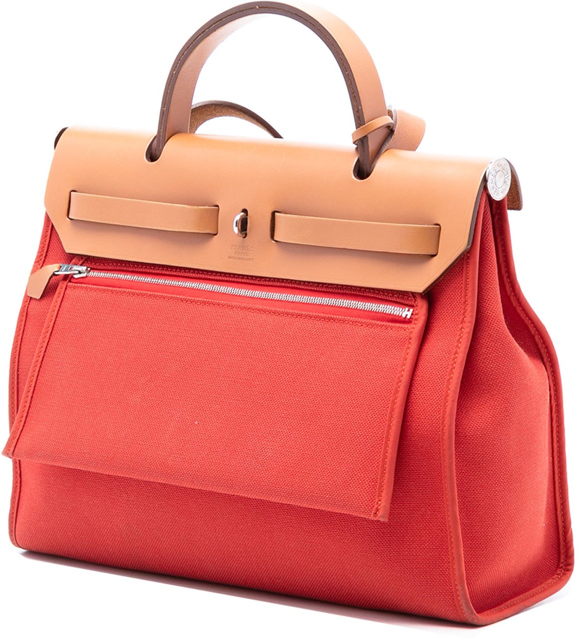 Hermès Toile Herbag Zip 31 Oranje