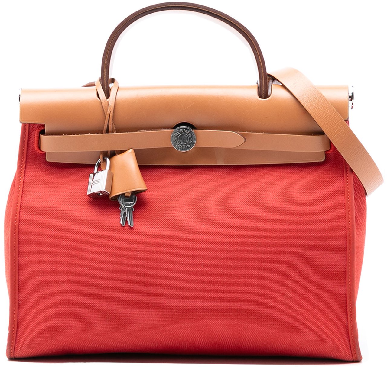 Hermès Toile Herbag Zip 31 Oranje