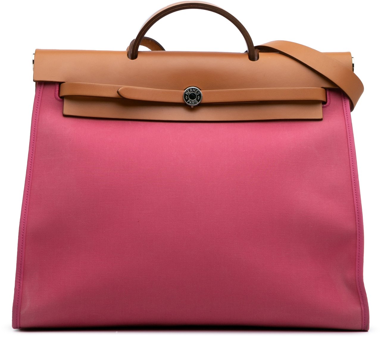 Hermès Toile Herbag Zip 39 Roze
