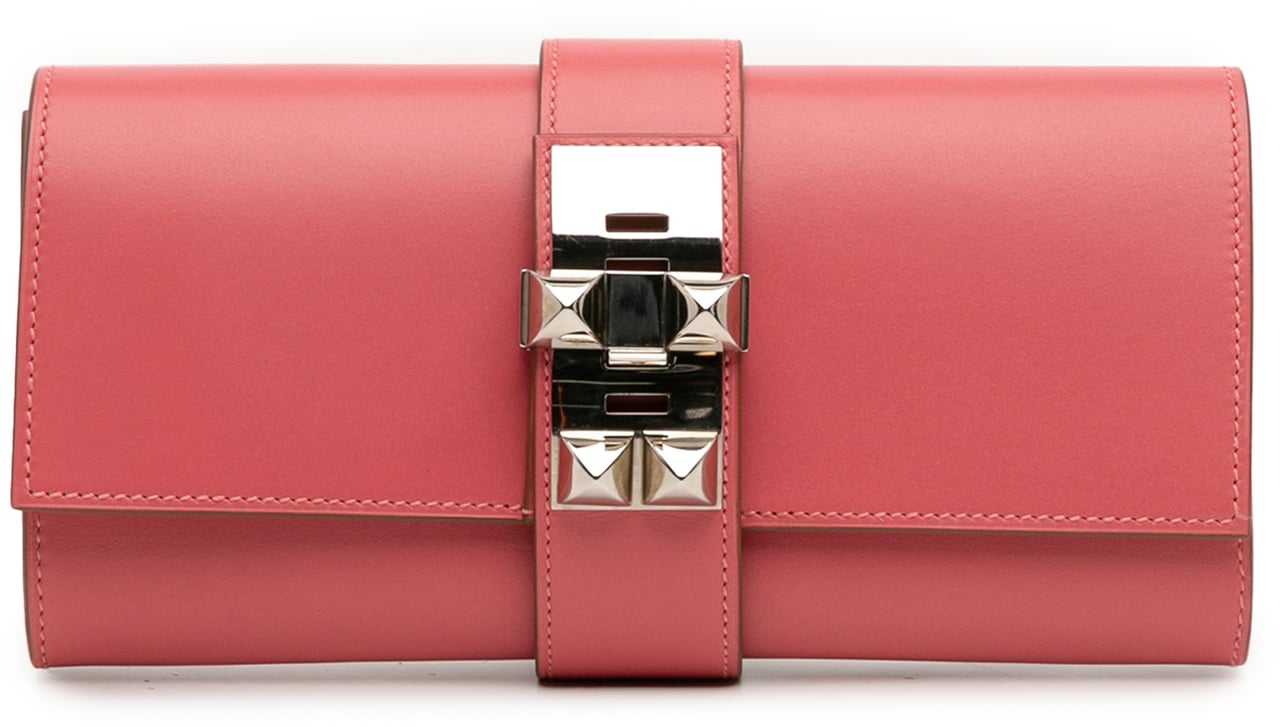 Hermès Tadelakt Medor Clutch 23 Roze