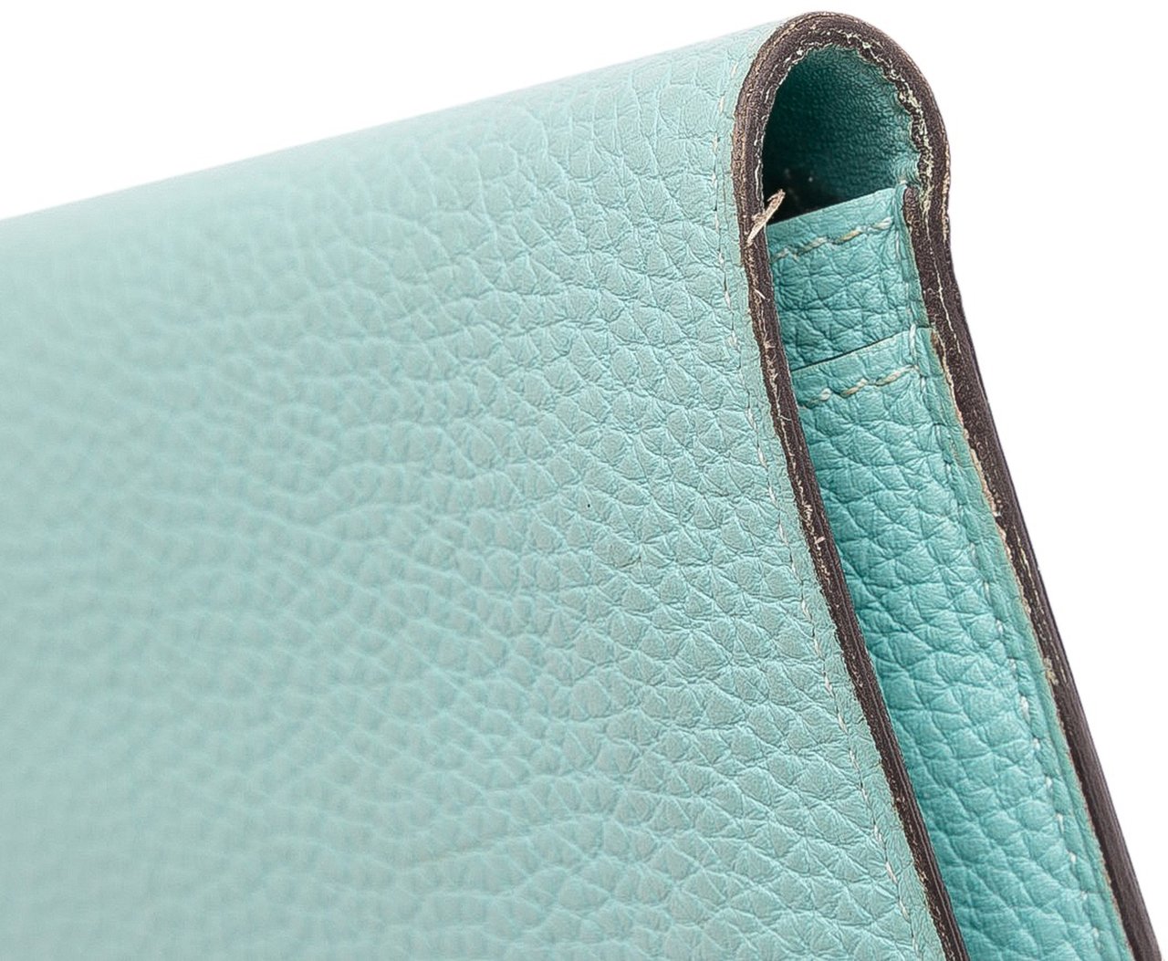 Hermès Togo Dogon Duo Wallet GM Blauw