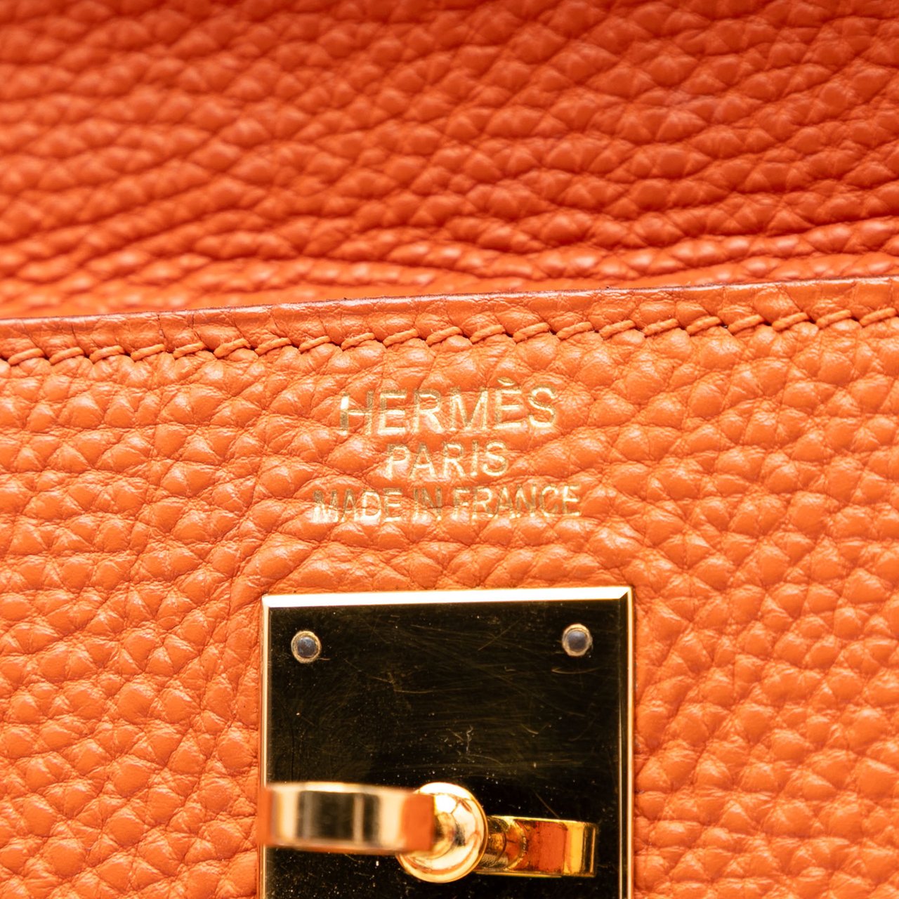 Hermès Togo Kelly II Retourne 35 Oranje