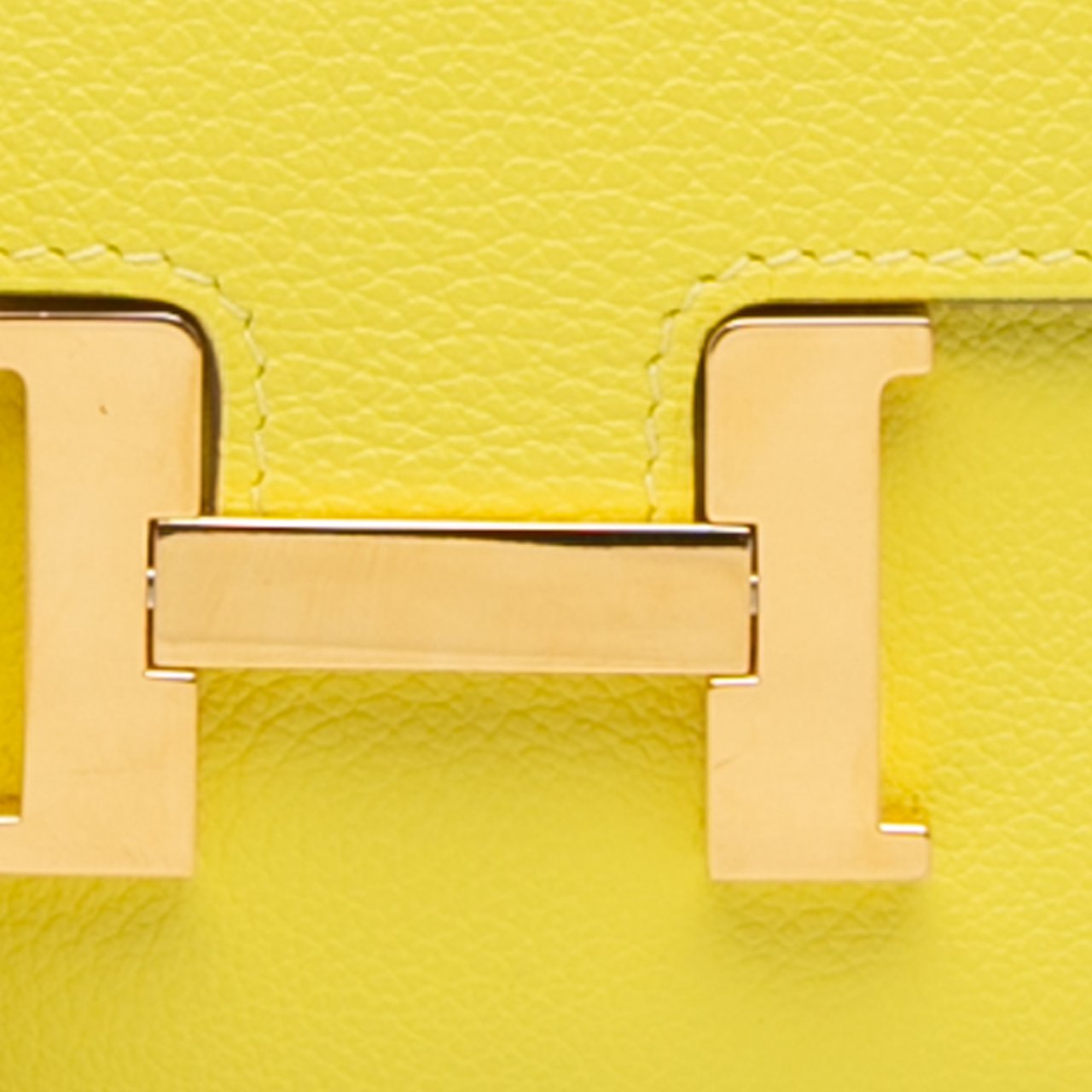 Hermès Evercolor Constance Wallet To Go Geel