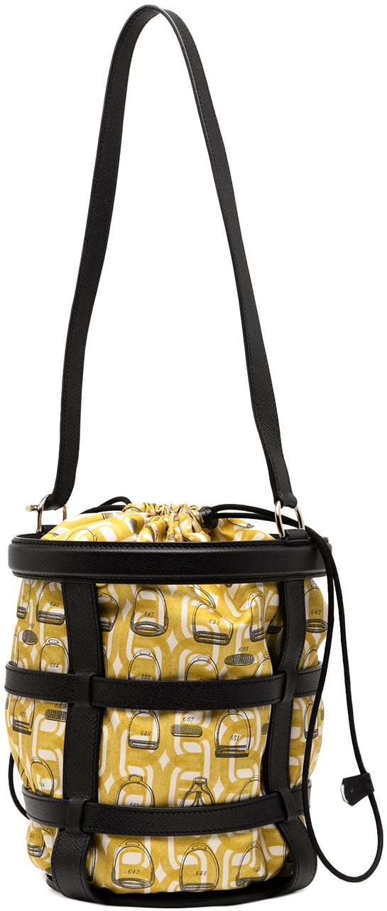 Hermès Silk and Epsom Sac Musardine Geel