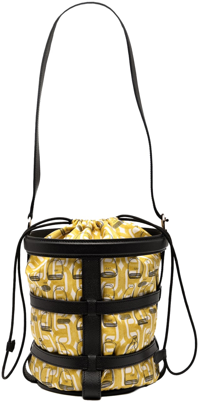 Hermès Silk and Epsom Sac Musardine Geel