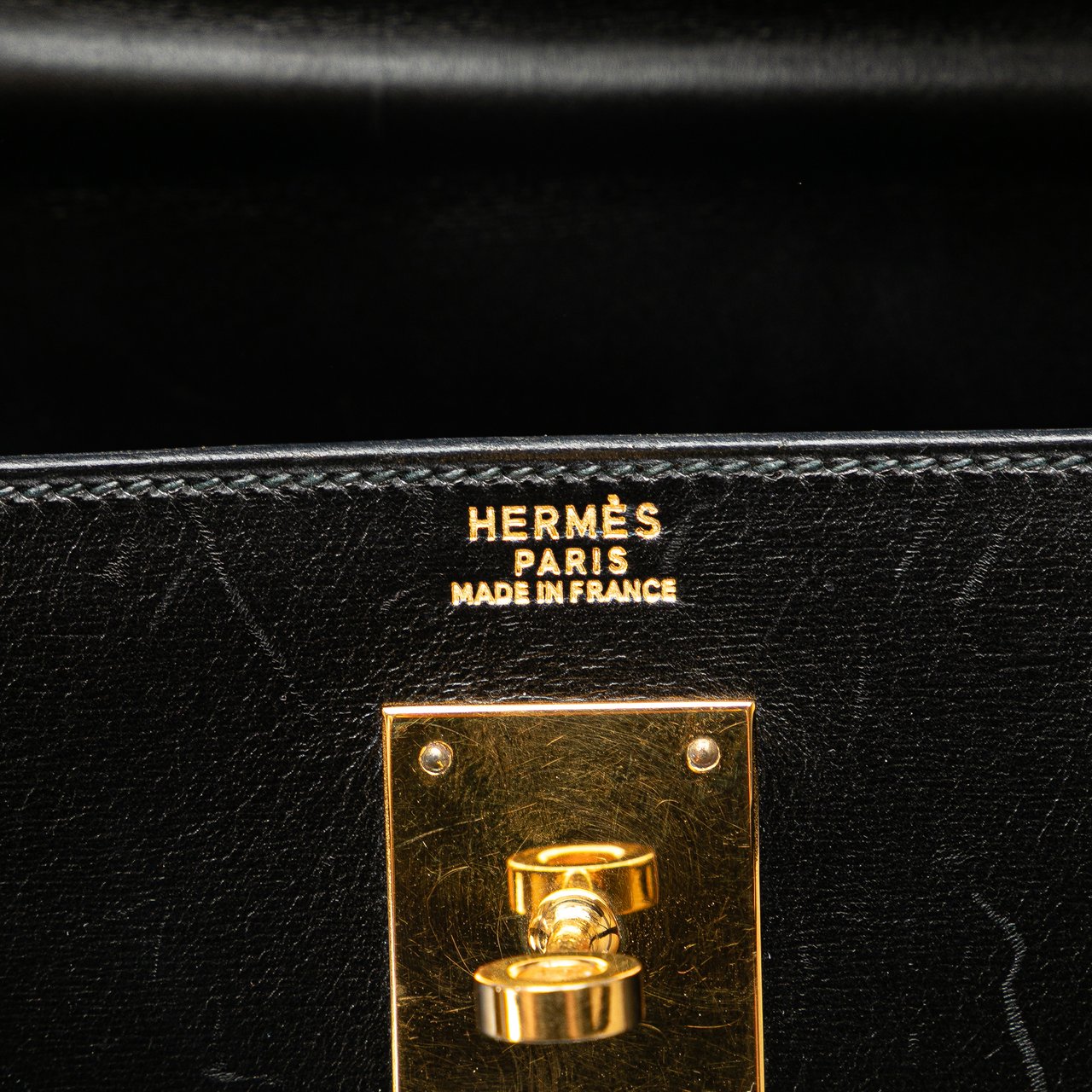 Hermès Box Calf Kelly Sellier 32 Zwart