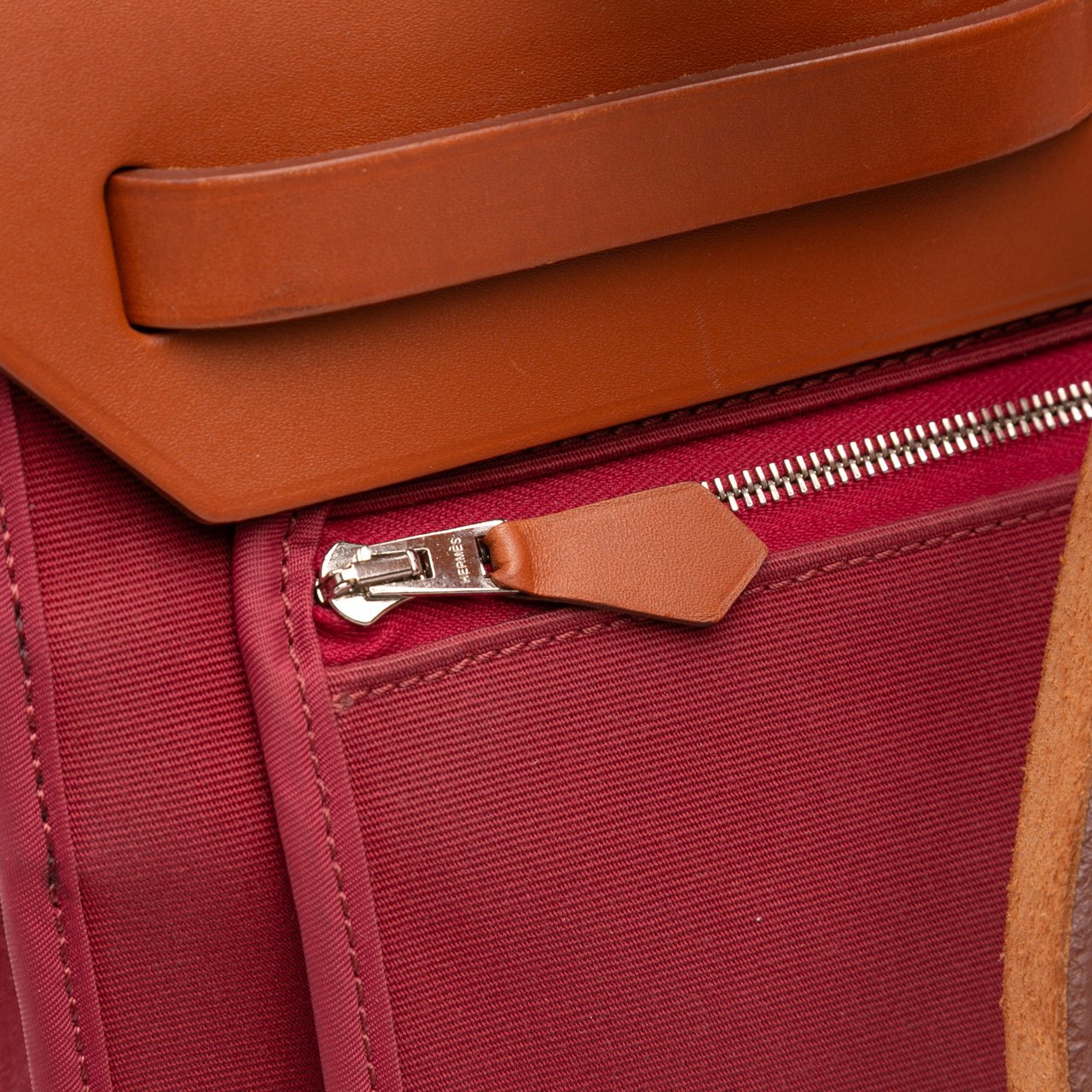 Hermès Toile Herbag Zip 31 Rood