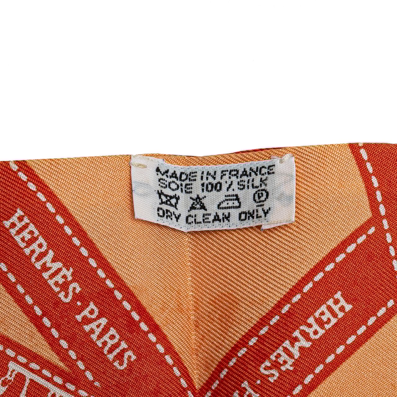 Hermès Bolduc Silk Twilly Scarf Oranje