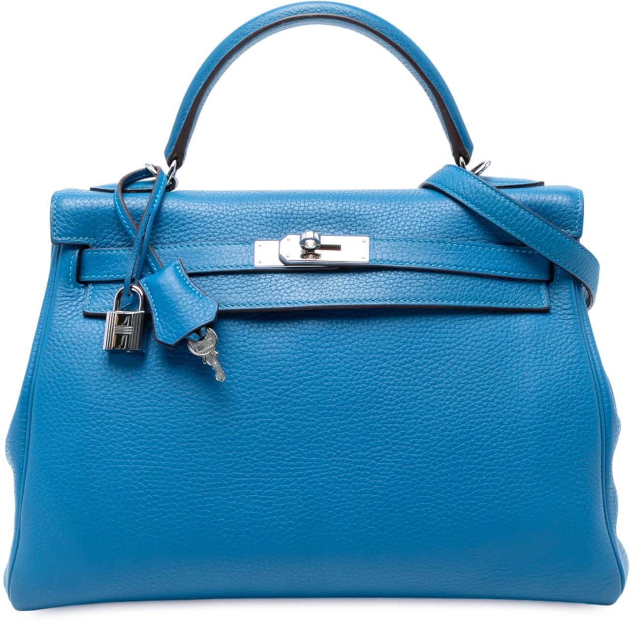 Hermès Togo Kelly II Retourne 32 Blauw