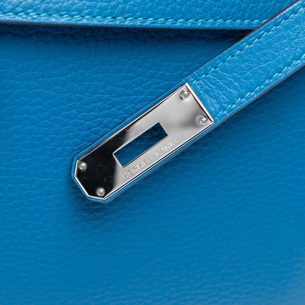 Hermès Togo Kelly II Retourne 32 Blauw