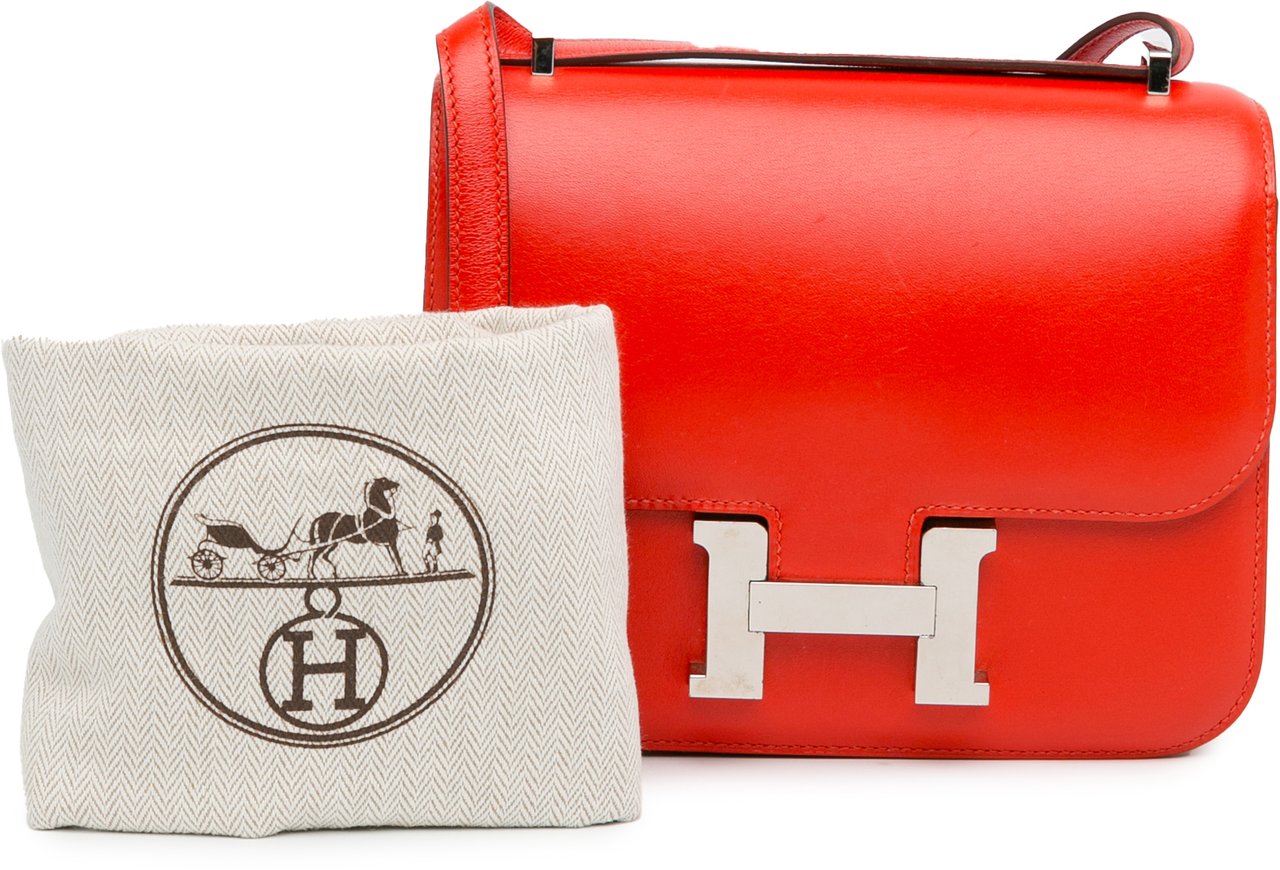 Hermès Mini Tadelakt Constance 18 Rood