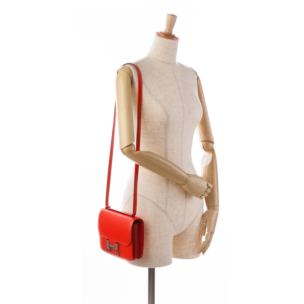 Hermès Mini Tadelakt Constance 18 Rood