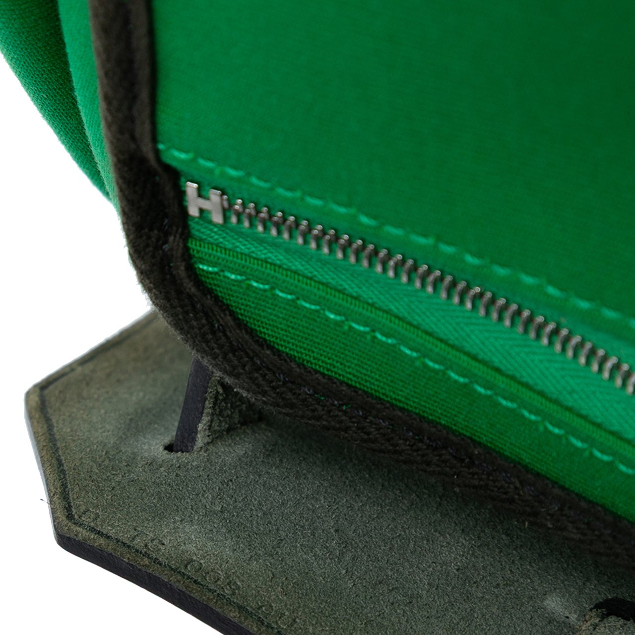 Hermès Toile Herbag A Dos Zip Retourne Backpack Groen