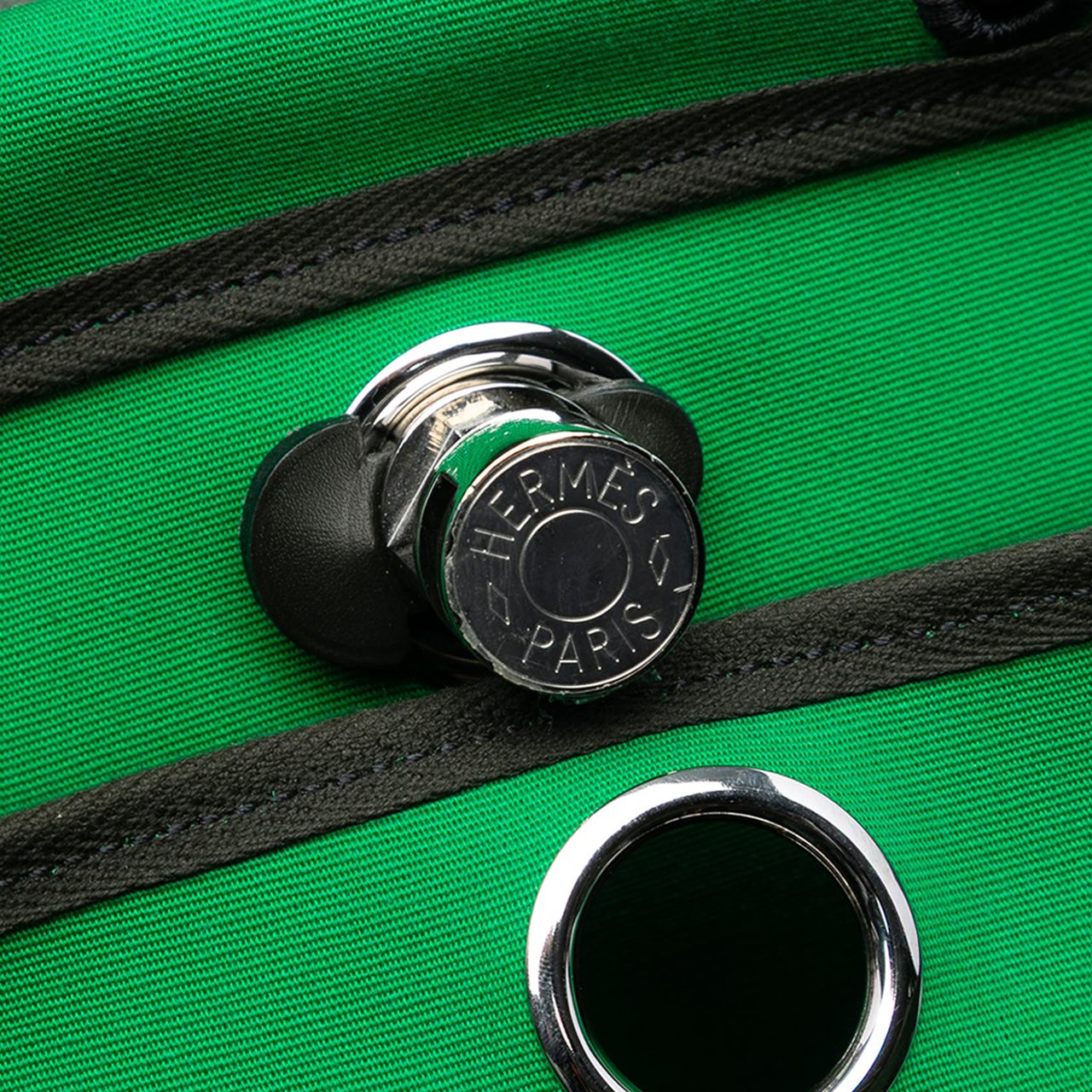 Hermès Toile Herbag A Dos Zip Retourne Backpack Groen