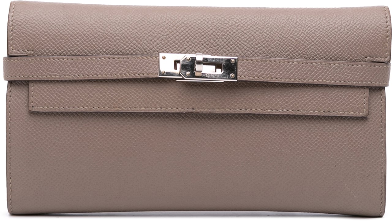 Hermès Epsom Kelly Longue Wallet Bruin