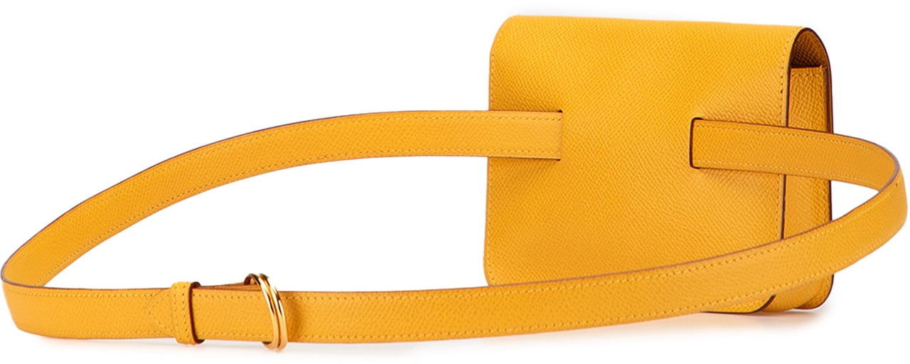 Hermès Courchevel Pochette Belt Bag Geel