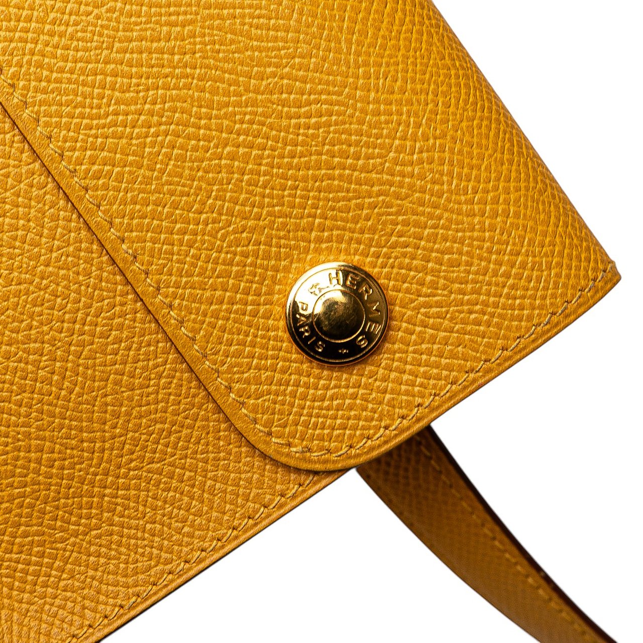 Hermès Courchevel Pochette Belt Bag Geel