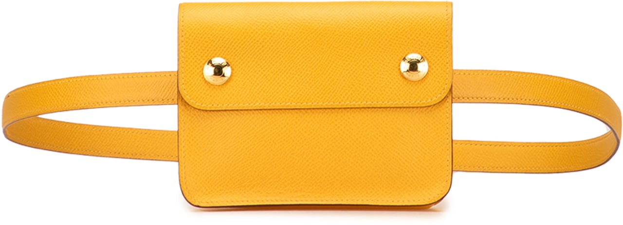 Hermès Courchevel Pochette Belt Bag Geel