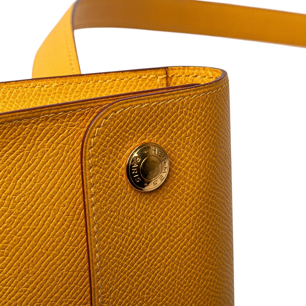 Hermès Courchevel Pochette Belt Bag Geel