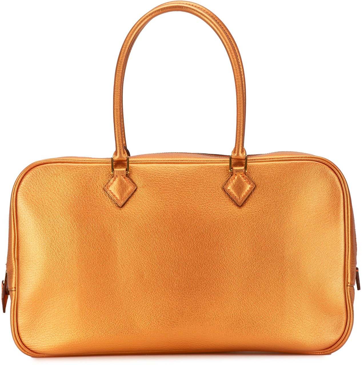 Hermès Metallic Chevre Coromandel Plume Elan 28 Oranje