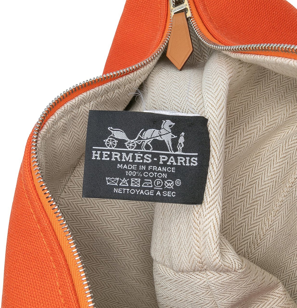 Hermès Large Canvas Bride A Brac Case Oranje