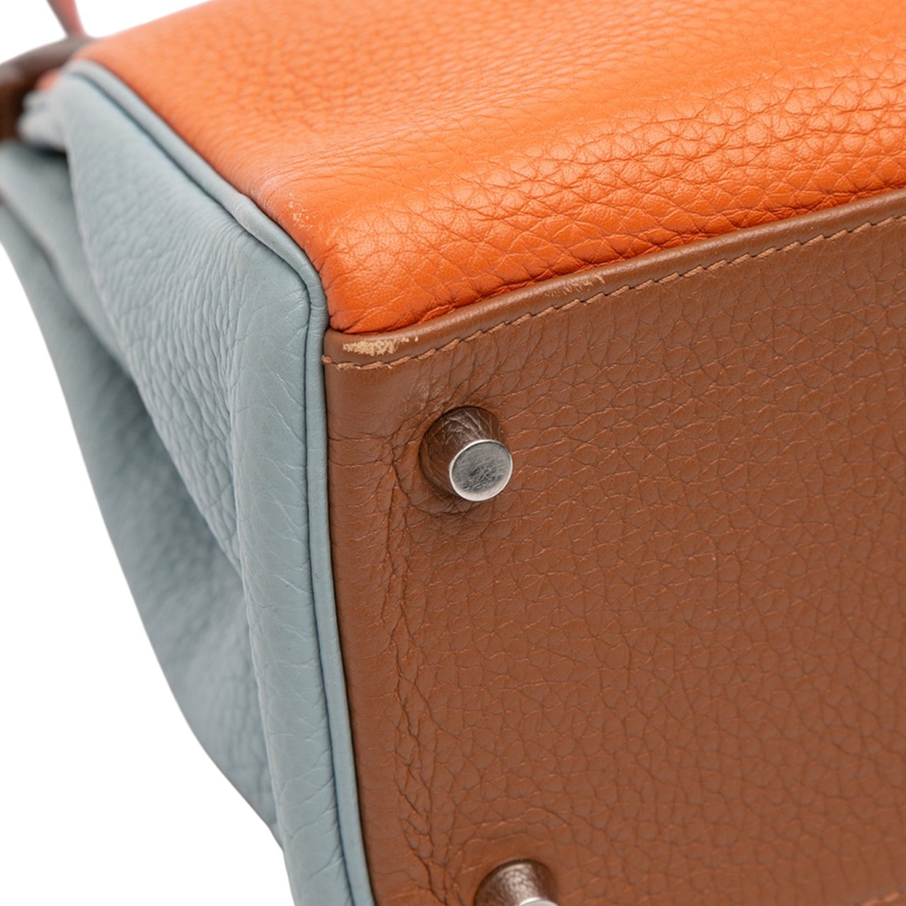 Hermès Clemence Arlequin Kelly II Retourne 32 Oranje