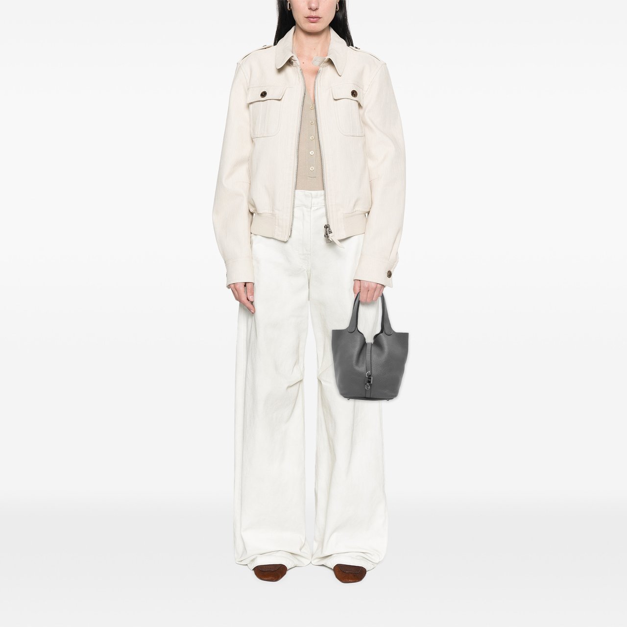 Hermès Clemence Picotin Lock 22 Grijs