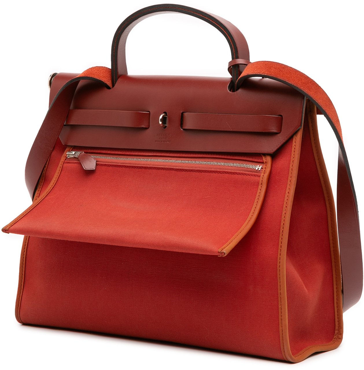 Hermès Toile Herbag Zip 31 Rood