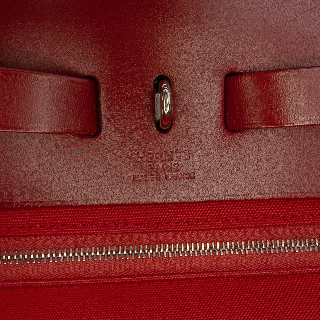 Hermès Toile Herbag Zip 31 Rood