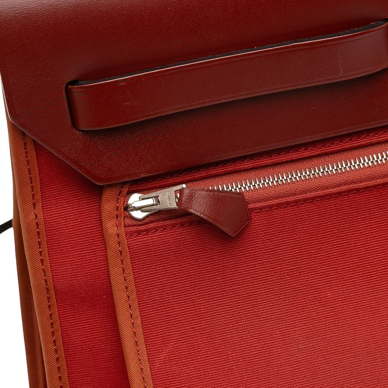 Hermès Toile Herbag Zip 31 Rood