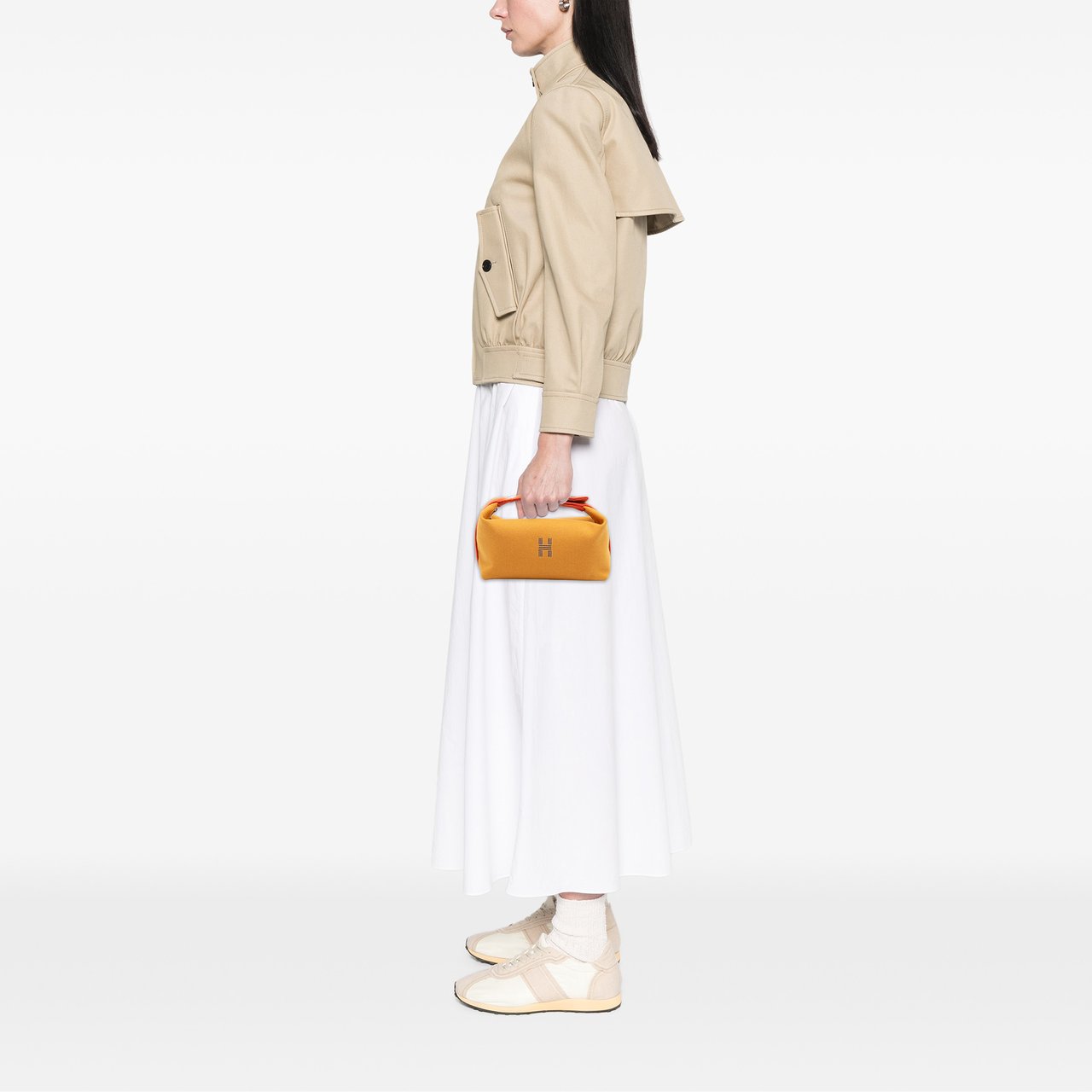 Hermès Small Wool Bride A Brac Rocabar Case Geel