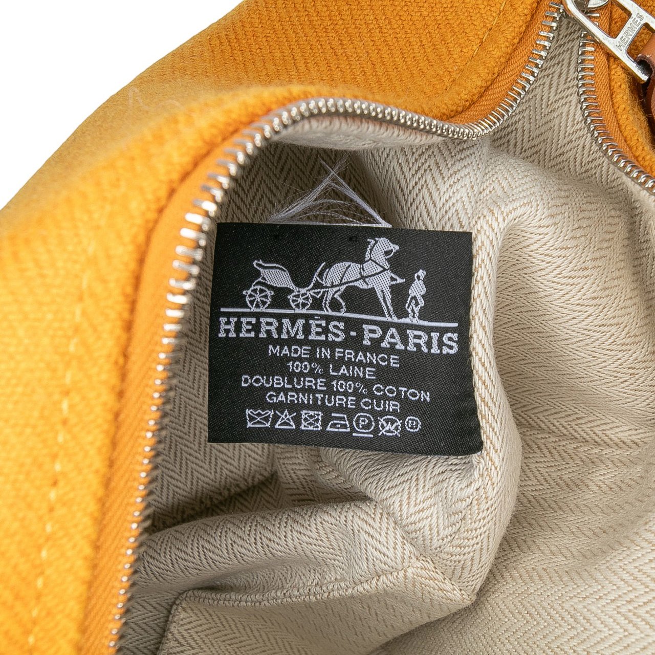 Hermès Small Wool Bride A Brac Rocabar Case Geel