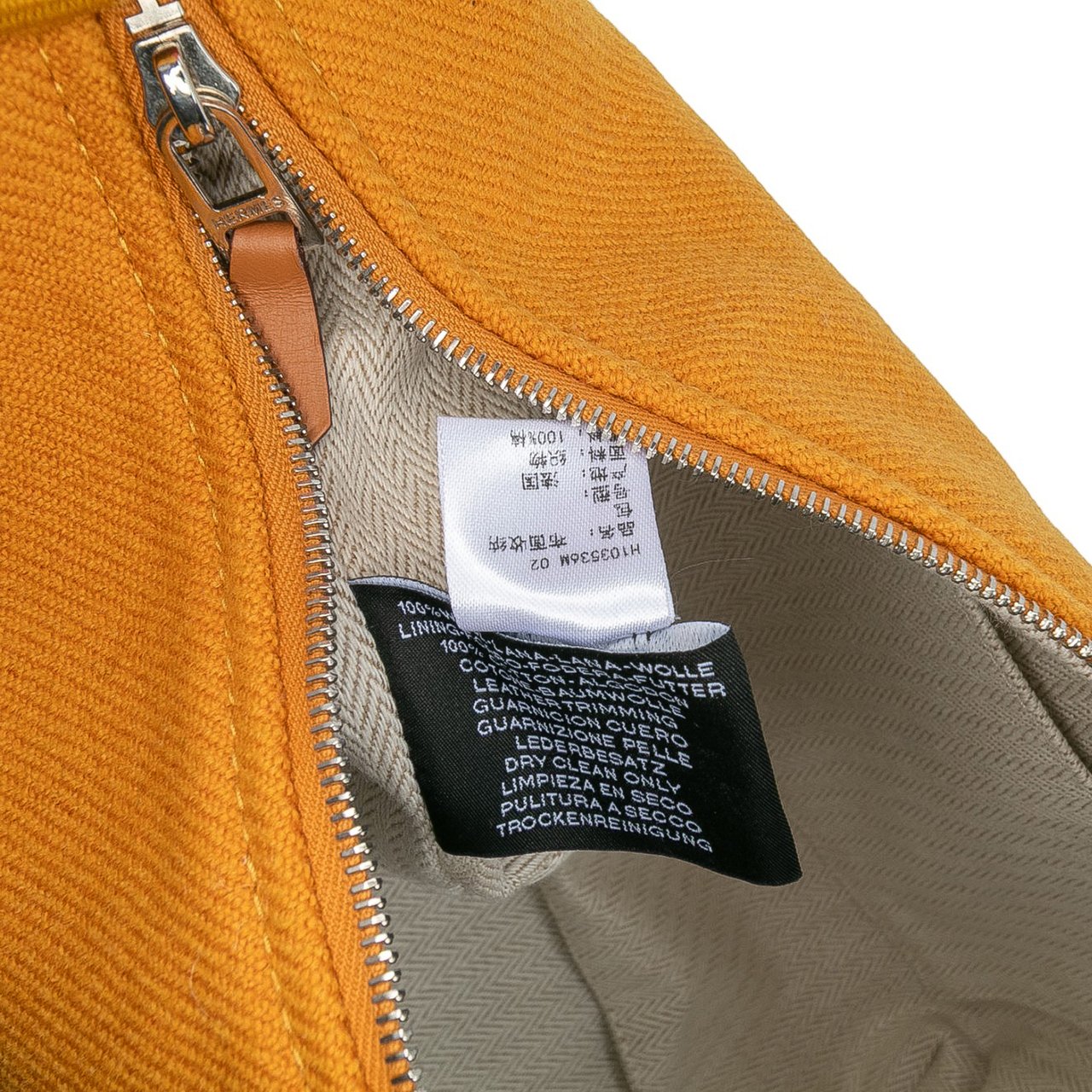 Hermès Small Wool Bride A Brac Rocabar Case Geel