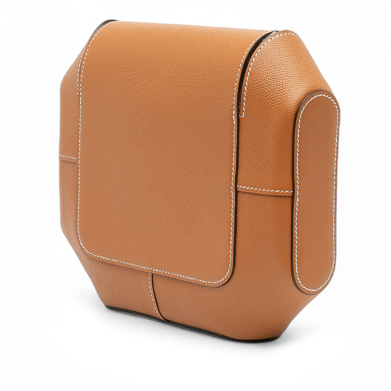 Hermès Epsom Octogone Clutch Bruin