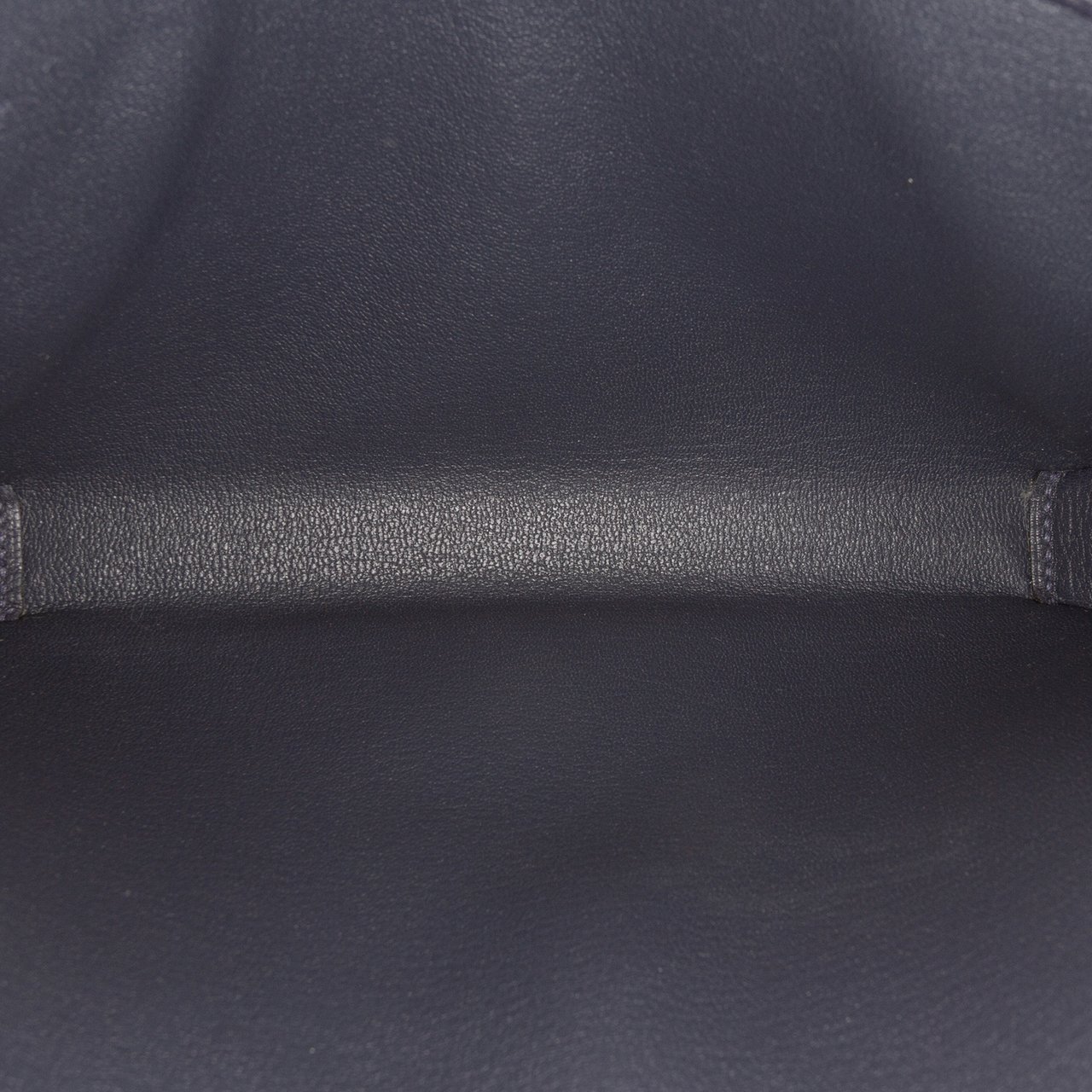 Hermès Evergrain Kelly Depeches Pouch 25 Blauw