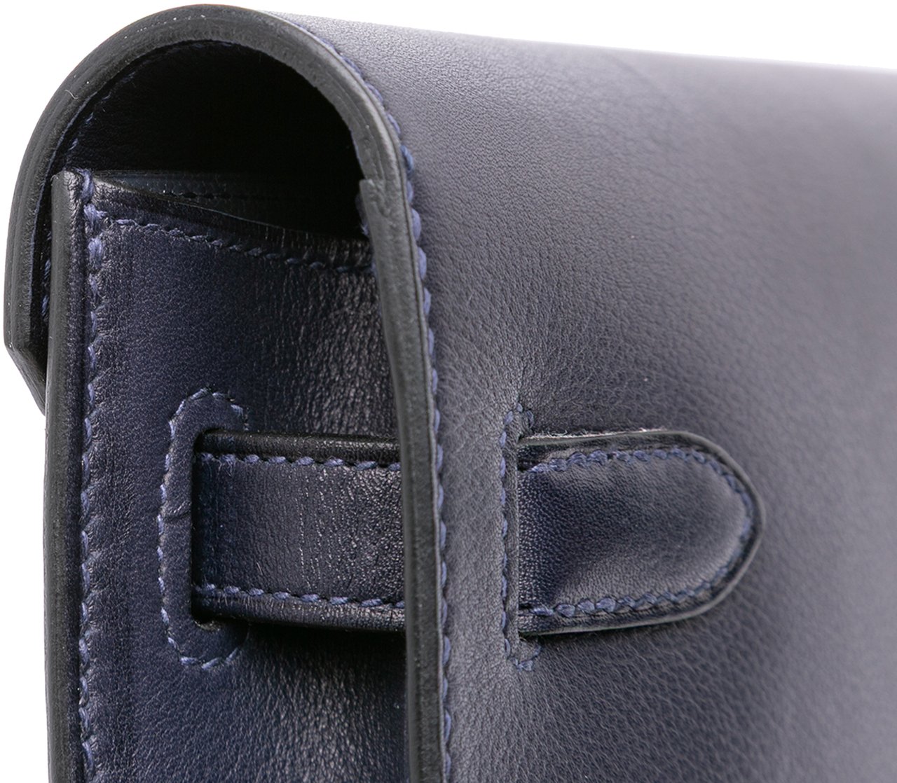 Hermès Evergrain Kelly Depeches Pouch 25 Blauw