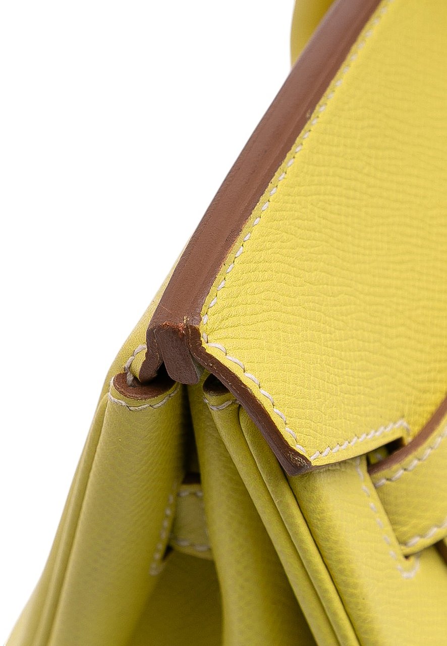 Hermès Epsom Birkin Retourne 35 Geel