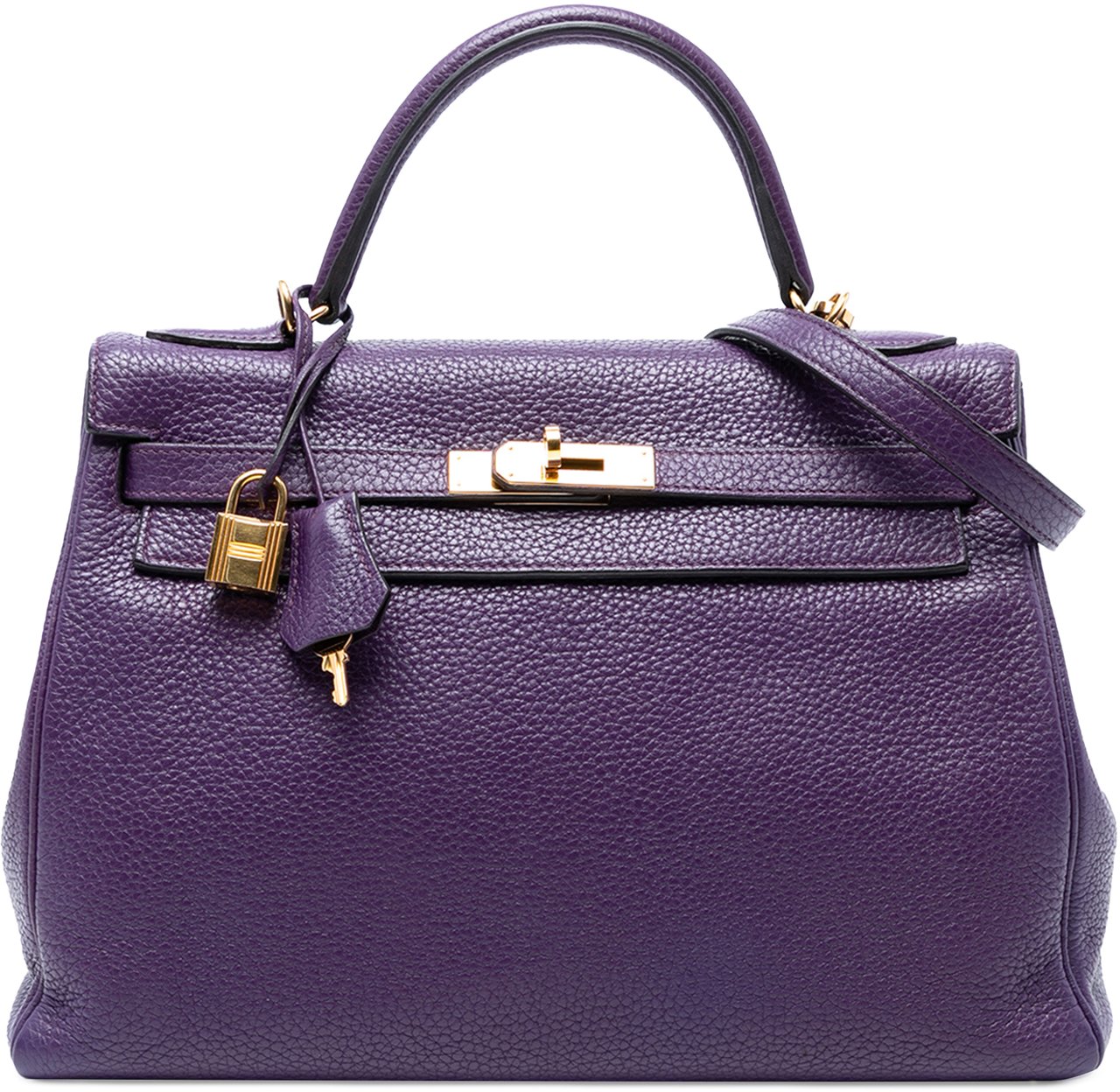 Hermès Togo Kelly II Retourne 32 Paars