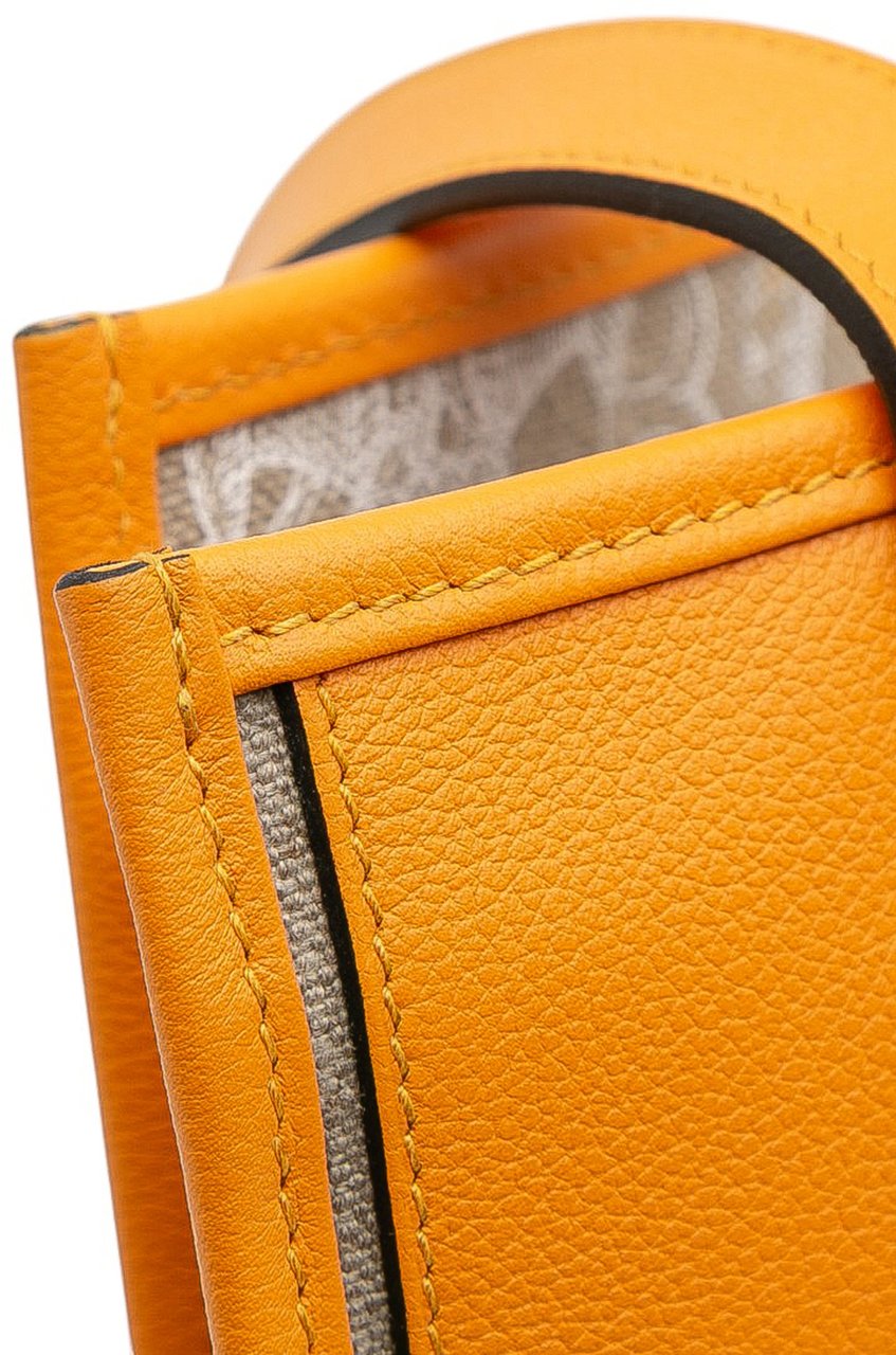 Hermès Evergrain and Toile Petit H Bell Tote Geel