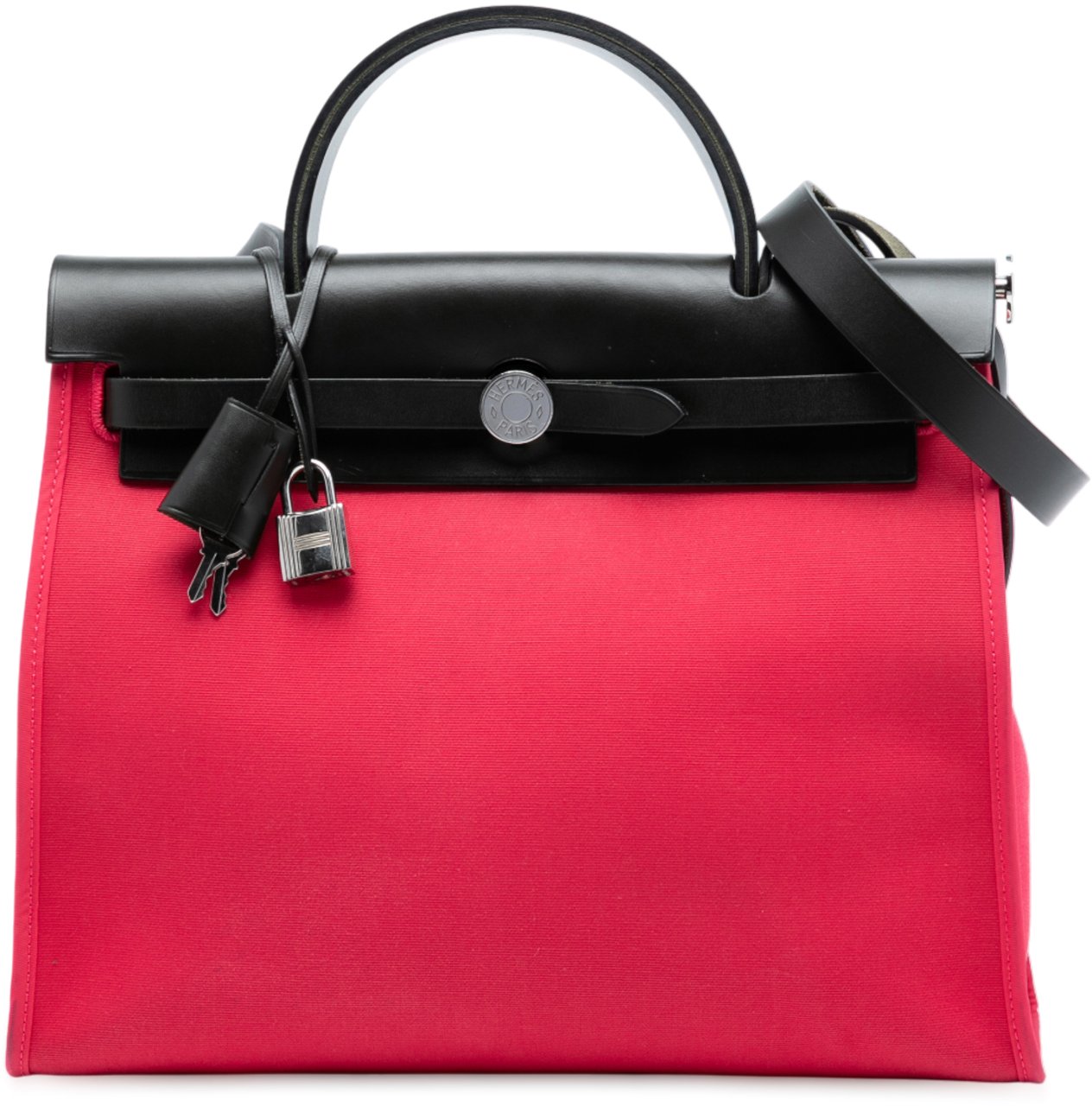 Hermès Toile Herbag Zip 31 Roze