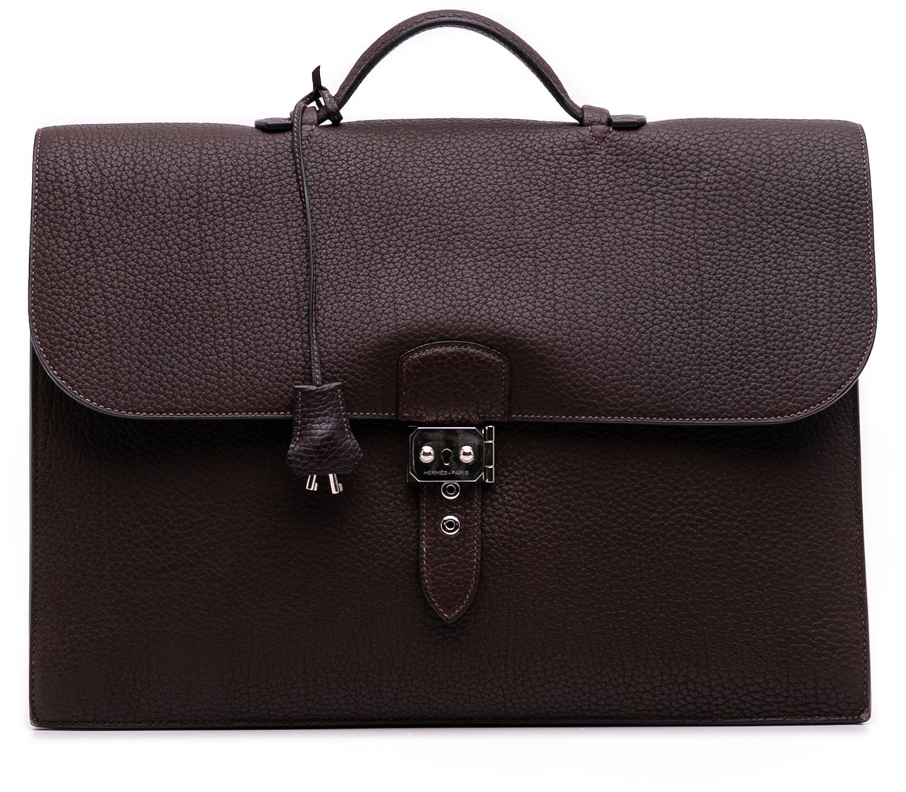 Hermès Togo Sac a Depeches 41 Bruin
