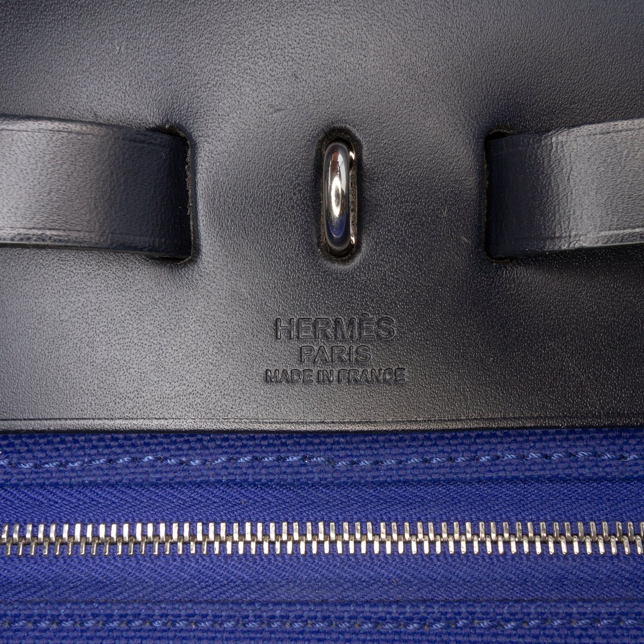 Hermès Toile Herbag Zip 39 Blauw