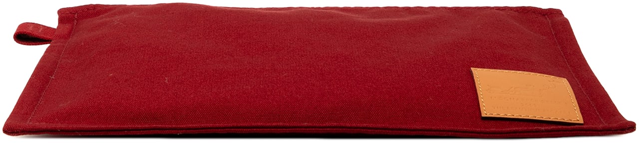 Hermès Toile Bora Bora Pouch MM Rood