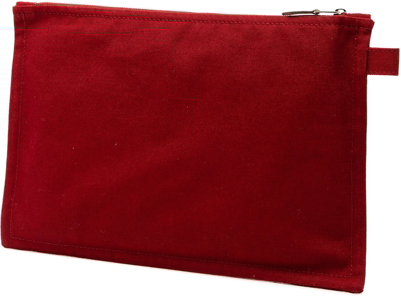 Hermès Toile Bora Bora Pouch MM Rood
