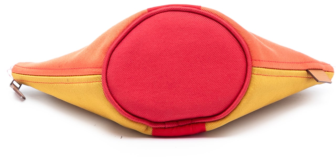 Hermès Mini Toile Palmyre Pouch Oranje